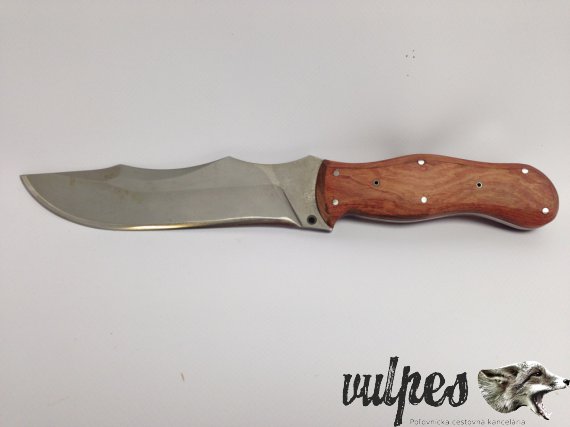 Oceľ: Elmax, 62 HRC, rukoväť: Red wood, púzdro: slonia koža